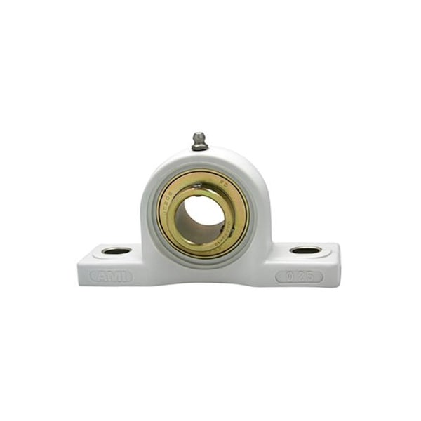 SINGLE ROW BALL BEARING - 1 IN. ZINC WIDE SET SCREW BLACK PILLOW BLOCK